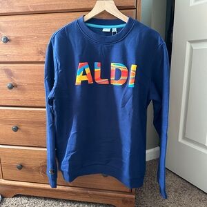 NWT ALDI Gear 2024 Blue Crewneck Sweatshirt, Size Medium